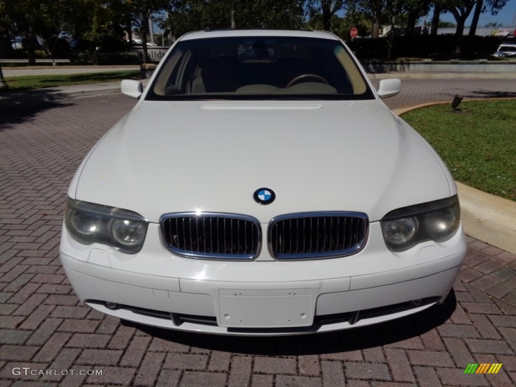 2003 7 Series 745i Sedan - Alpine White / Dark Beige/Beige III photo #15