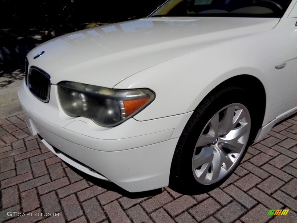 2003 7 Series 745i Sedan - Alpine White / Dark Beige/Beige III photo #36