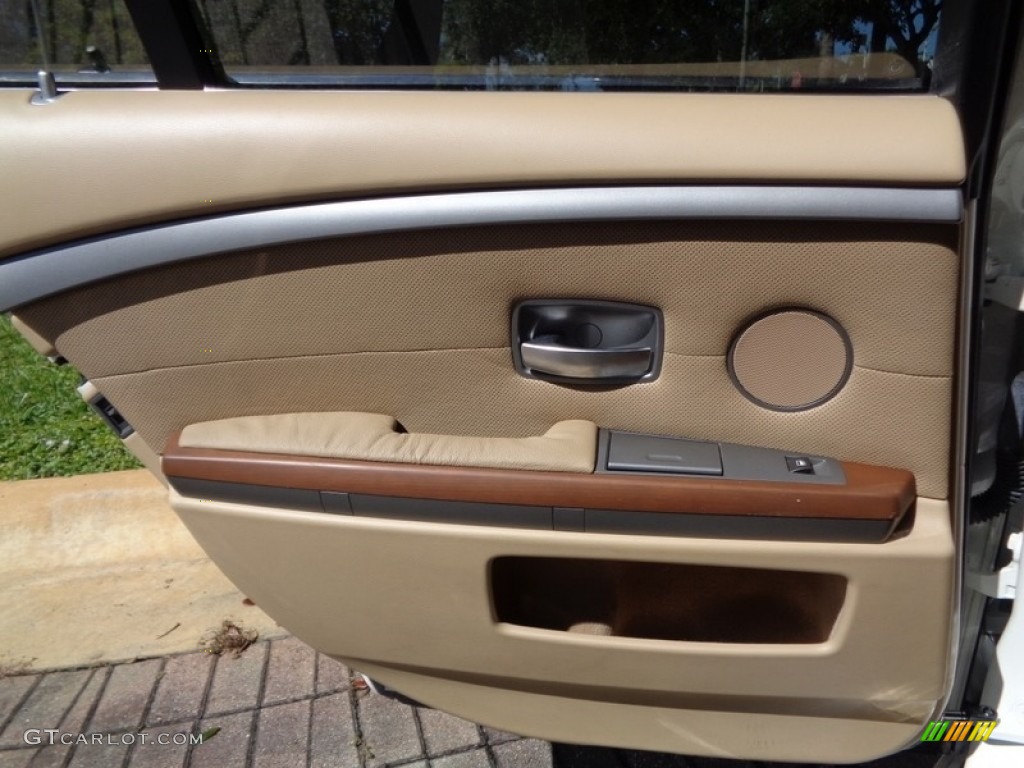 2003 7 Series 745i Sedan - Alpine White / Dark Beige/Beige III photo #47