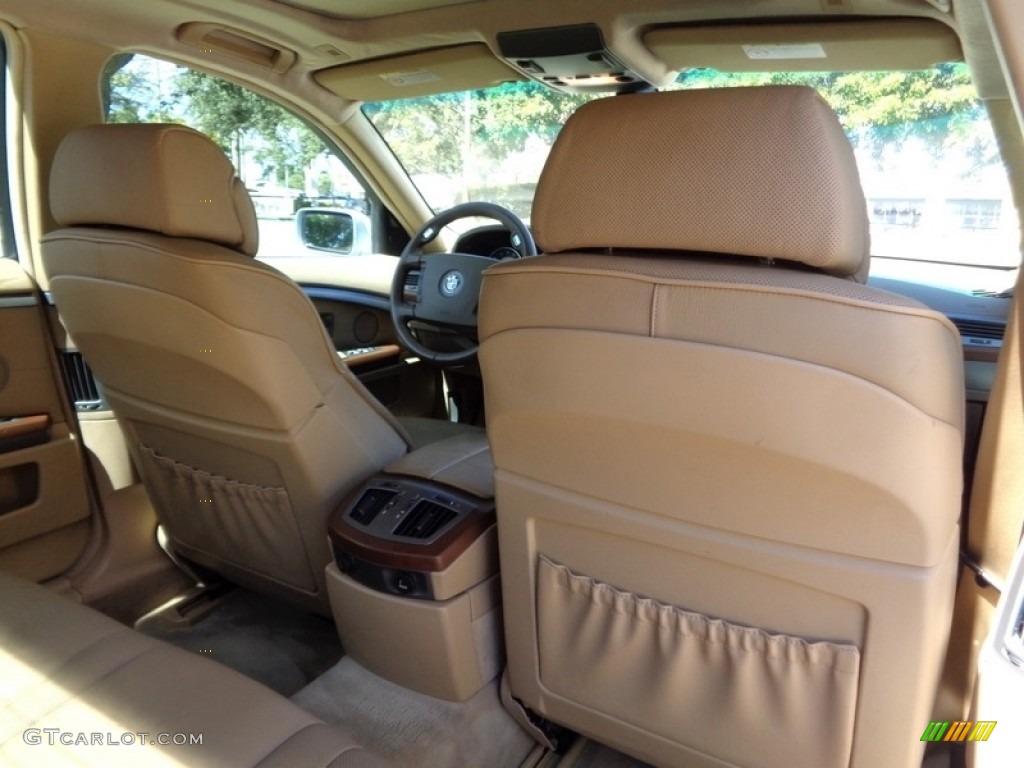2003 7 Series 745i Sedan - Alpine White / Dark Beige/Beige III photo #48