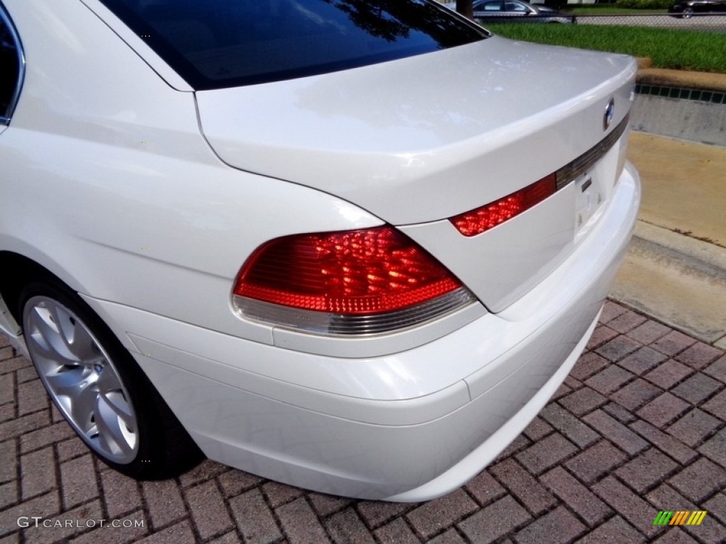 2003 7 Series 745i Sedan - Alpine White / Dark Beige/Beige III photo #54
