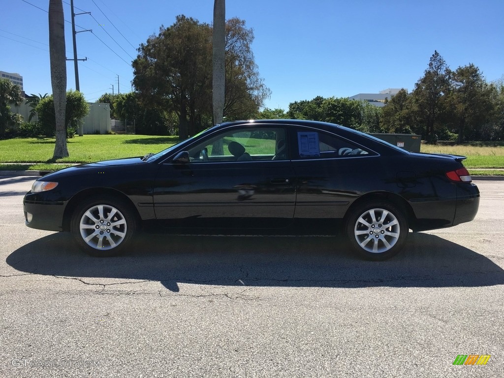 2000 Solara SE V6 Coupe - Black Sand Pearl / Charcoal photo #2