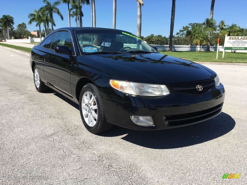 2000 Solara SE V6 Coupe - Black Sand Pearl / Charcoal photo #7