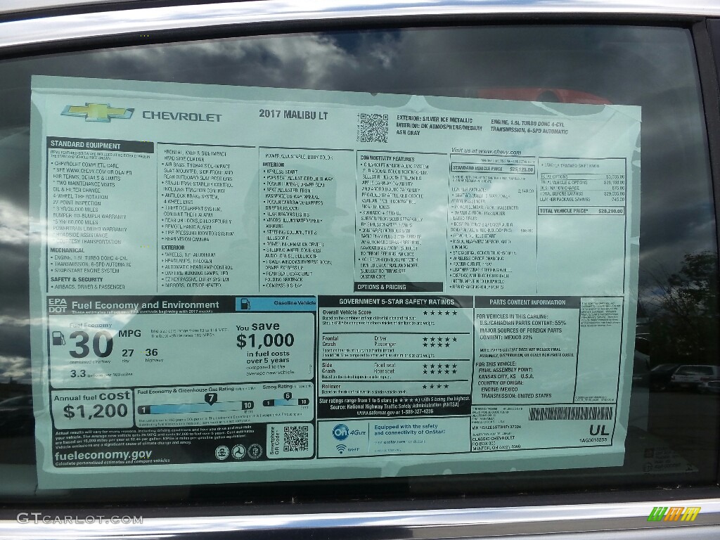 2017 Malibu LT - Silver Ice Metallic / Dark Atmosphere/Medium Ash Gray photo #4