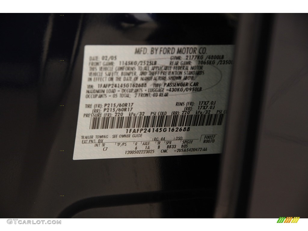 2005 Five Hundred SEL - Dark Blue Pearl Metallic / Pebble Beige photo #15