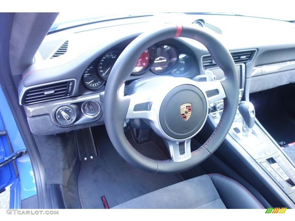 2016 Porsche 911 GTS Club Coupe Black Steering Wheel Photo #116584397