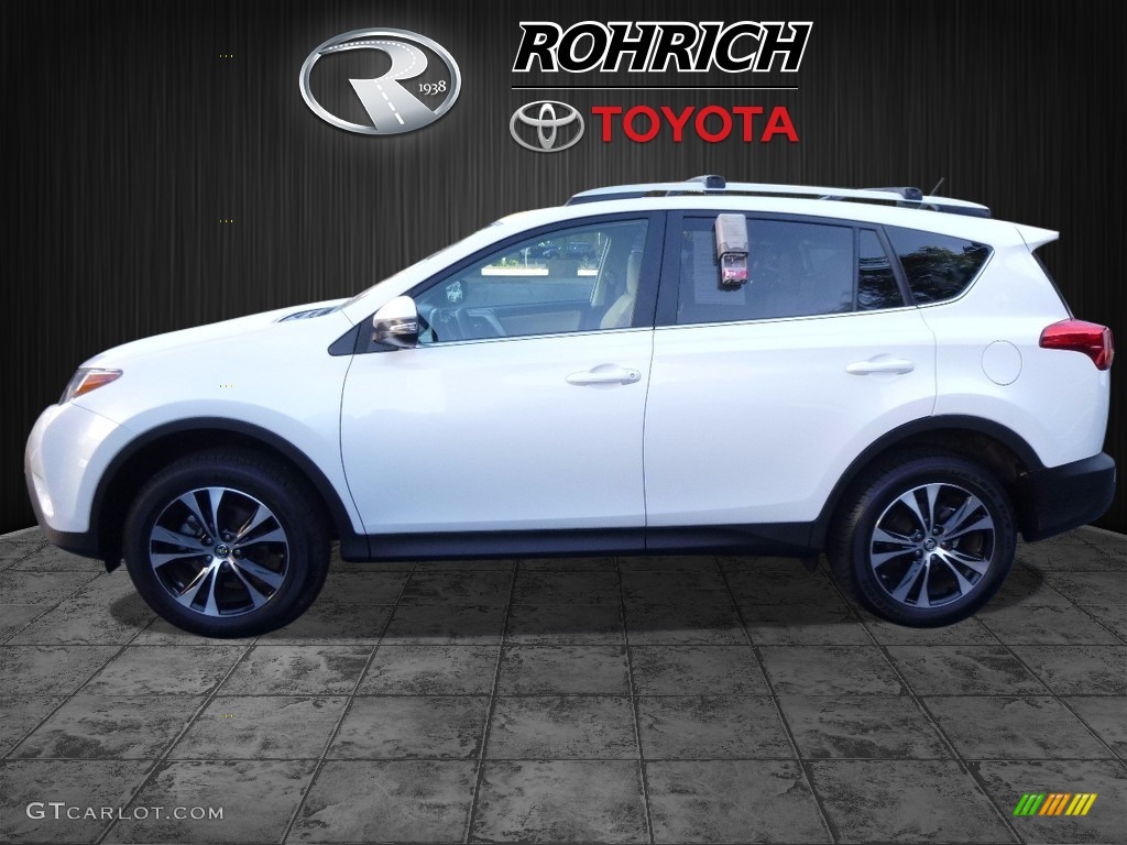 2015 RAV4 Limited AWD - Super White / Latte photo #4