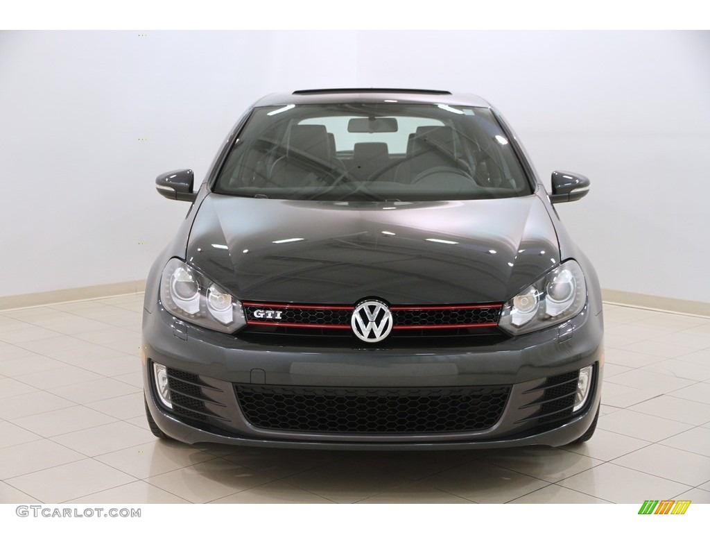2014 GTI 4 Door Wolfsburg Edition - Carbon Steel Gray Metallic / Titan Black photo #2