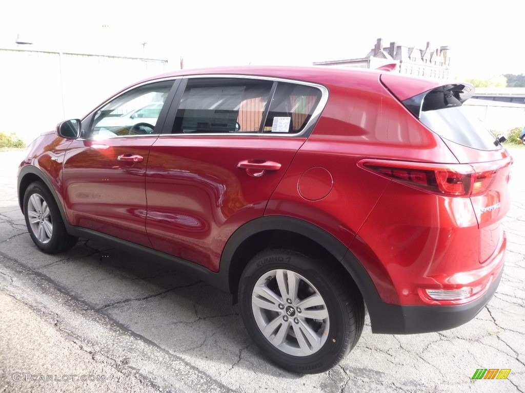 2017 Sportage LX AWD - Hyper Red / Black photo #5