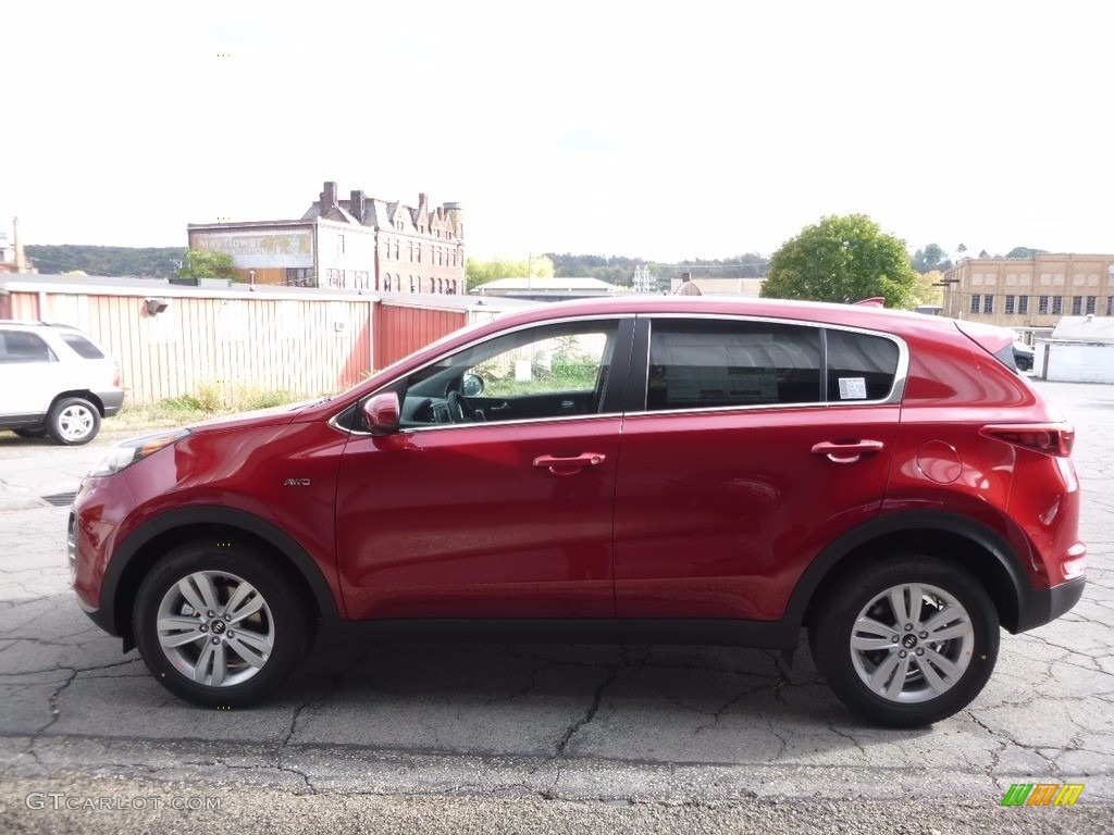 2017 Sportage LX AWD - Hyper Red / Black photo #6