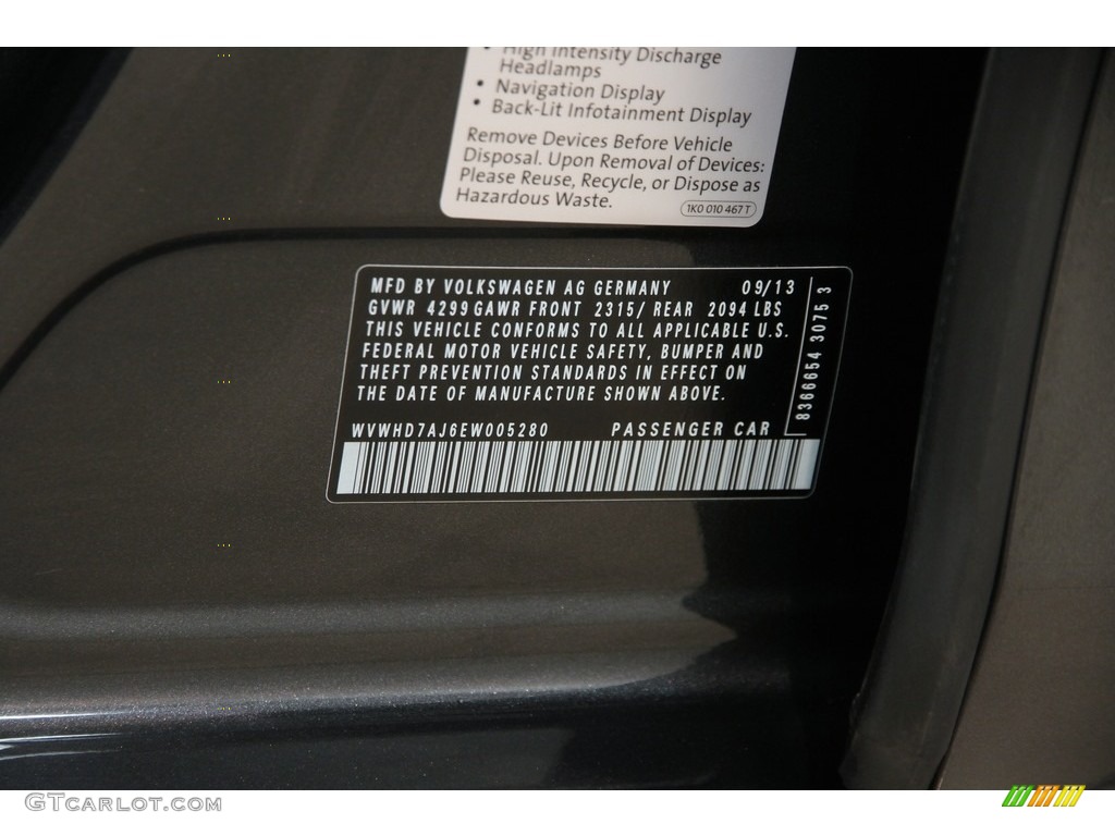 2014 GTI 4 Door Wolfsburg Edition - Carbon Steel Gray Metallic / Titan Black photo #18