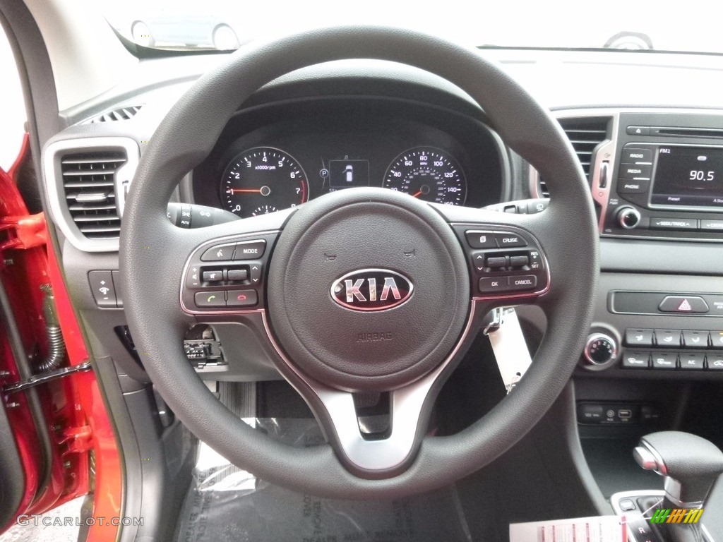2017 Kia Sportage LX Black Steering Wheel Photo #116588320