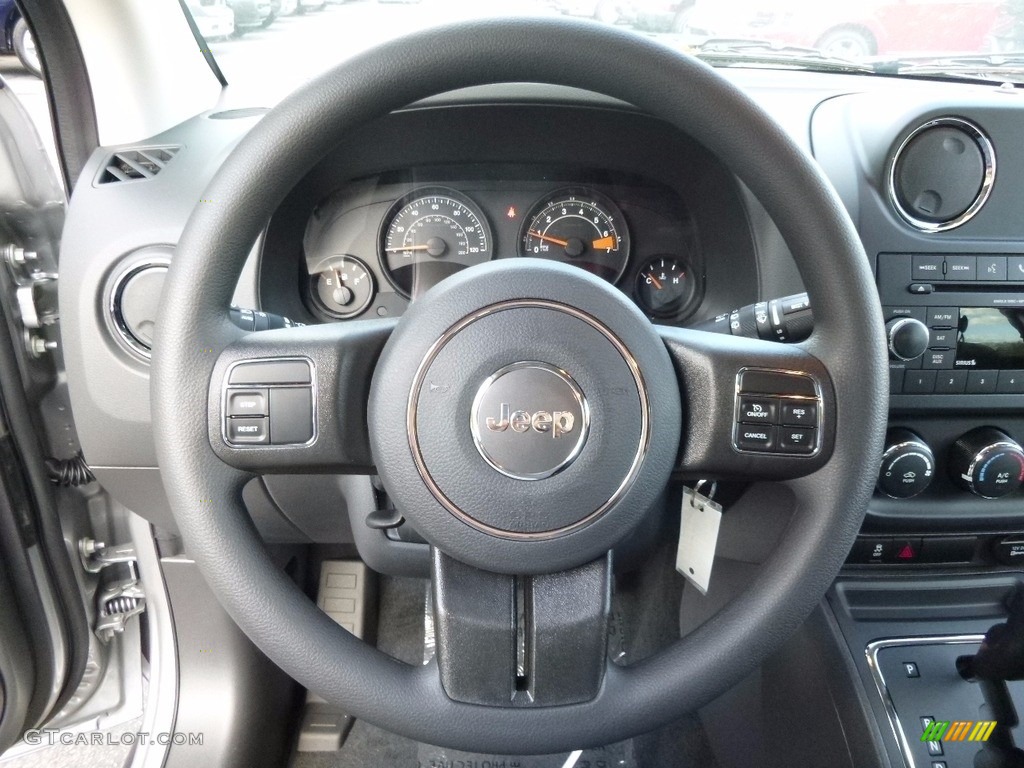 2017 Jeep Compass Sport Dark Slate Gray Steering Wheel Photo #116595016