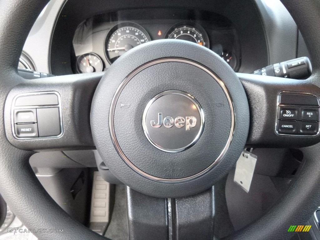 2017 Jeep Compass Sport Dark Slate Gray Steering Wheel Photo #116595043