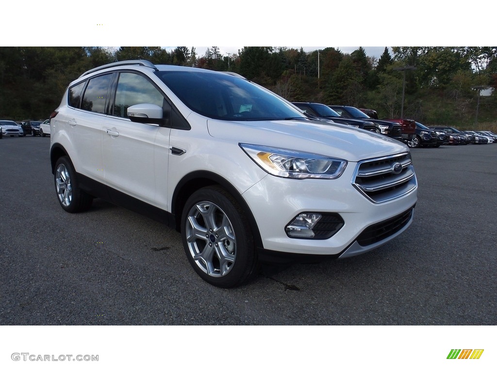 2017 Escape Titanium 4WD - Oxford White / Medium Light Stone photo #5