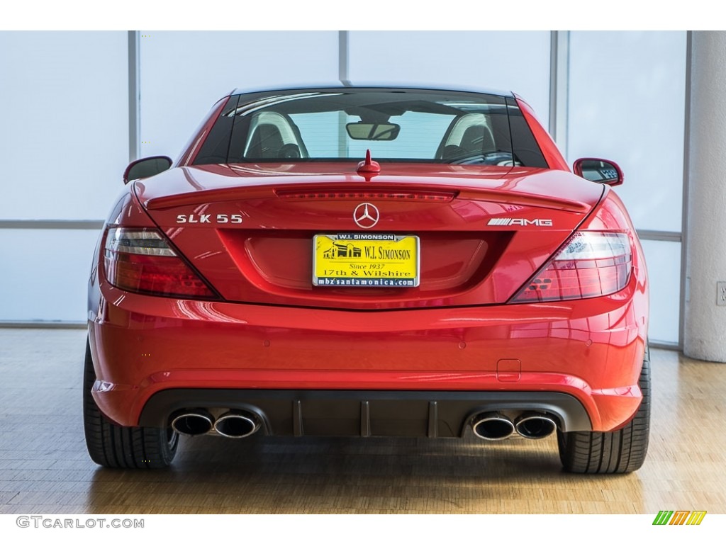 2014 SLK 55 AMG Roadster - Mars Red / Black photo #3