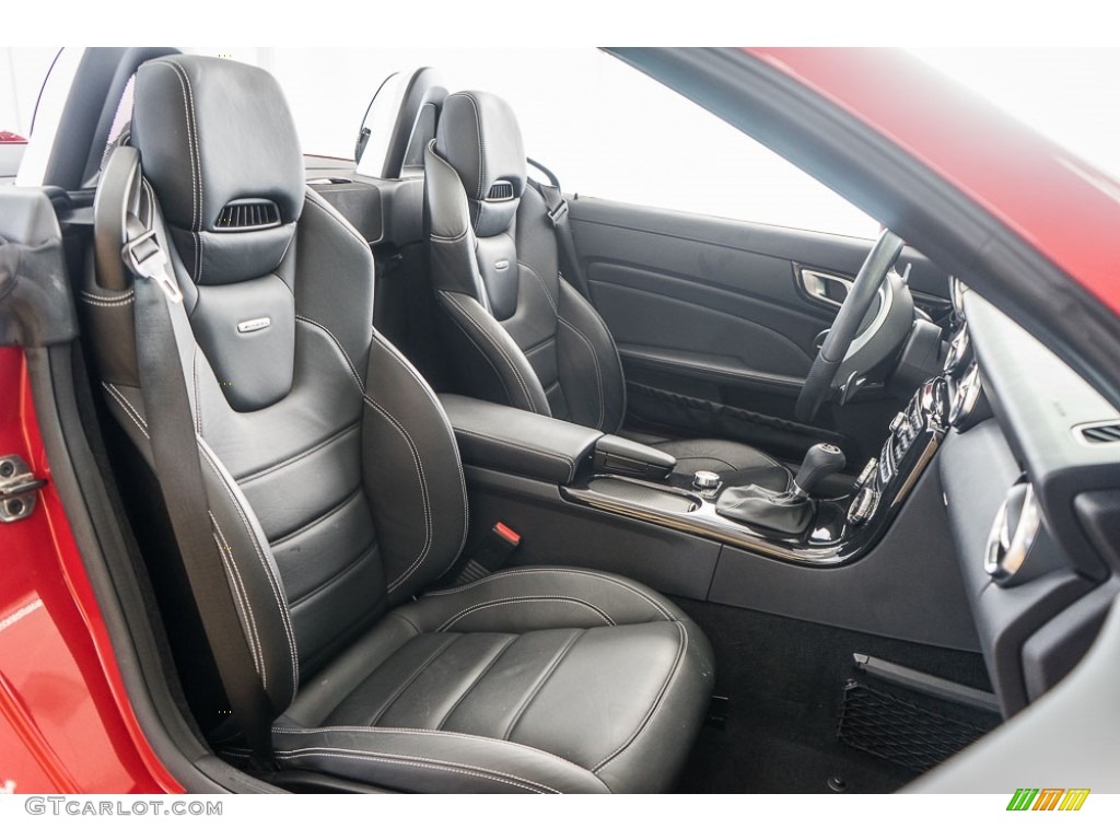 Black Interior 2014 Mercedes-Benz SLK 55 AMG Roadster Photo #116596822