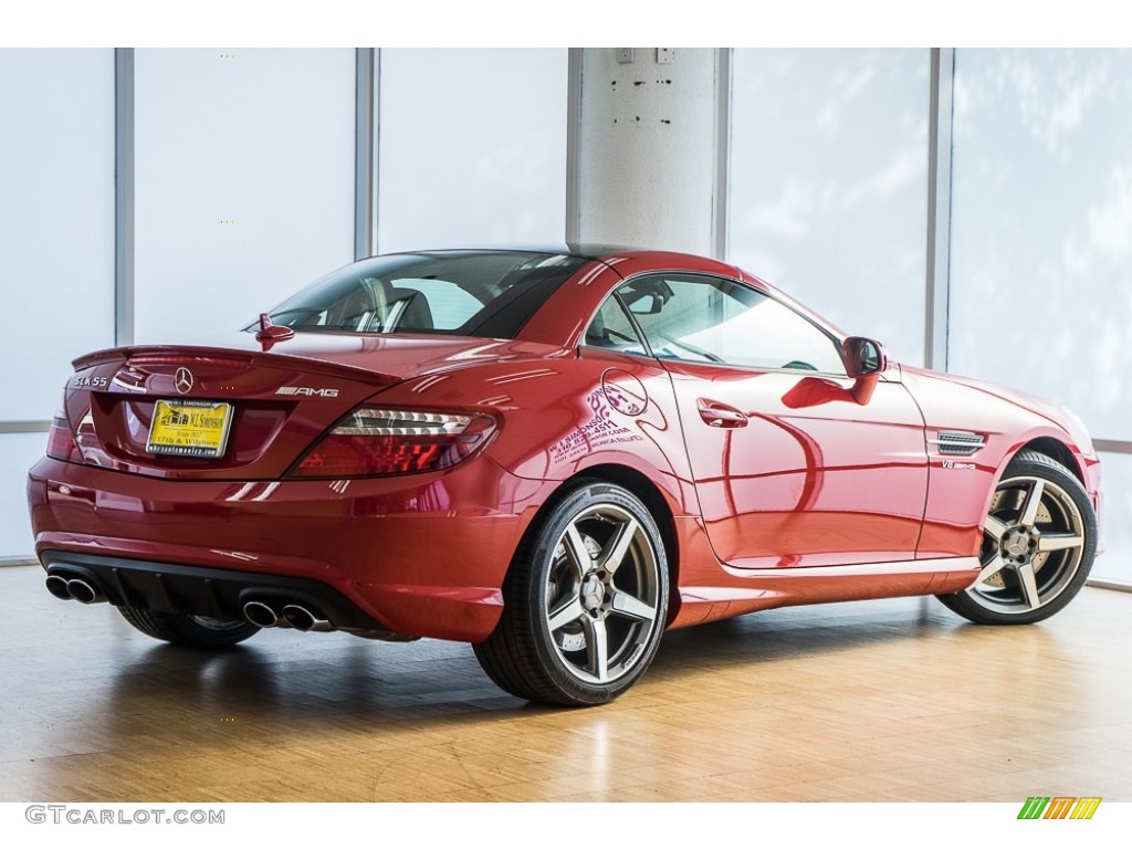 2014 SLK 55 AMG Roadster - Mars Red / Black photo #18