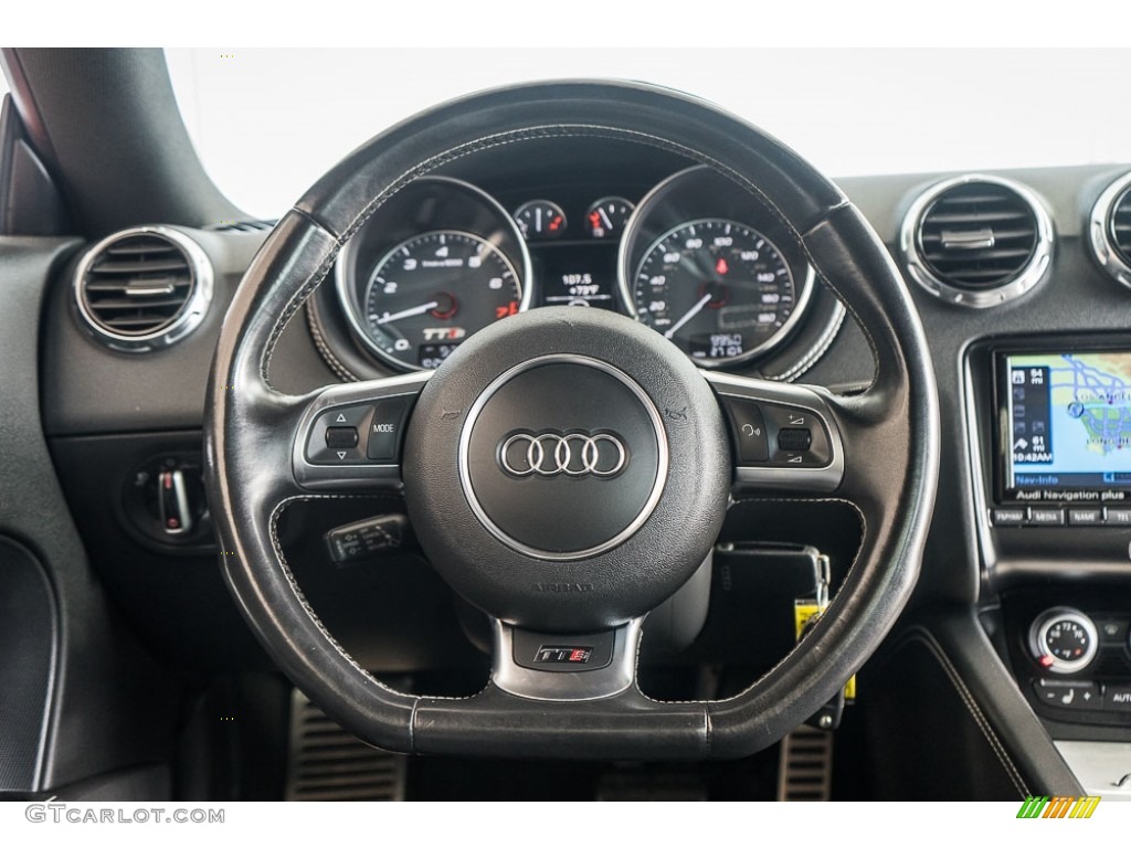 2012 Audi TT S 2.0T quattro Coupe Black Steering Wheel Photo #116599613