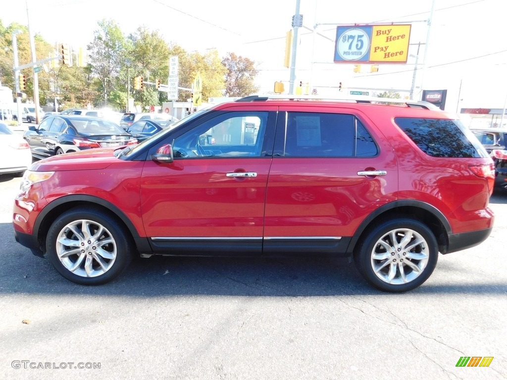 2012 Explorer Limited 4WD - Red Candy Metallic / Medium Light Stone photo #8