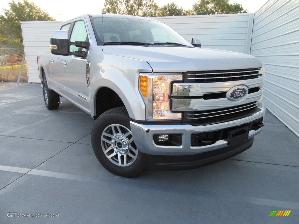 Ingot Silver 2017 Ford F250 Super Duty Lariat Crew Cab 4x4 Exterior Photo #116601019