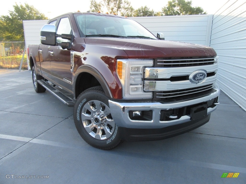 Bronze Fire 2017 Ford F250 Super Duty Lariat Crew Cab 4x4 Exterior Photo #116602729