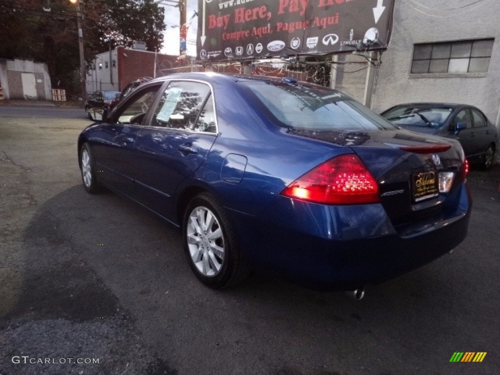 2006 Accord EX-L V6 Sedan - Sapphire Blue Pearl / Black photo #7