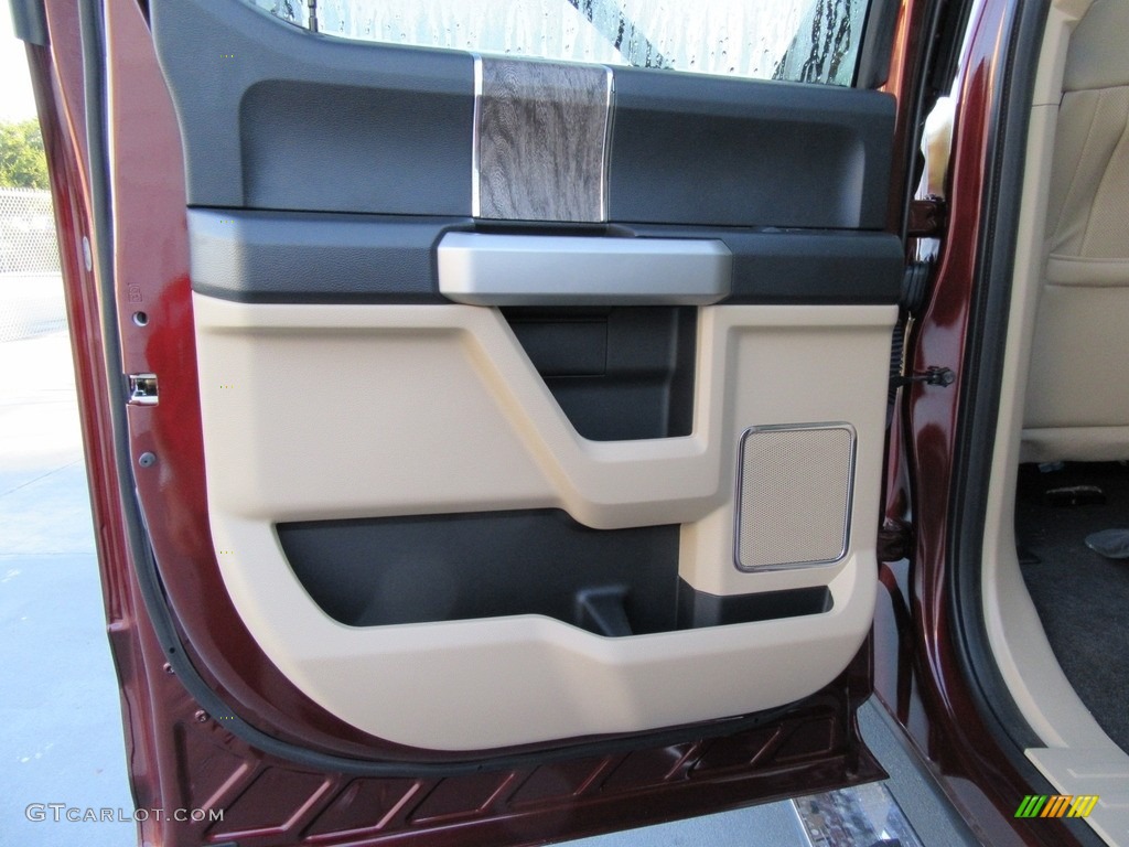 2017 Ford F250 Super Duty Lariat Crew Cab 4x4 Camel Door Panel Photo #116603202