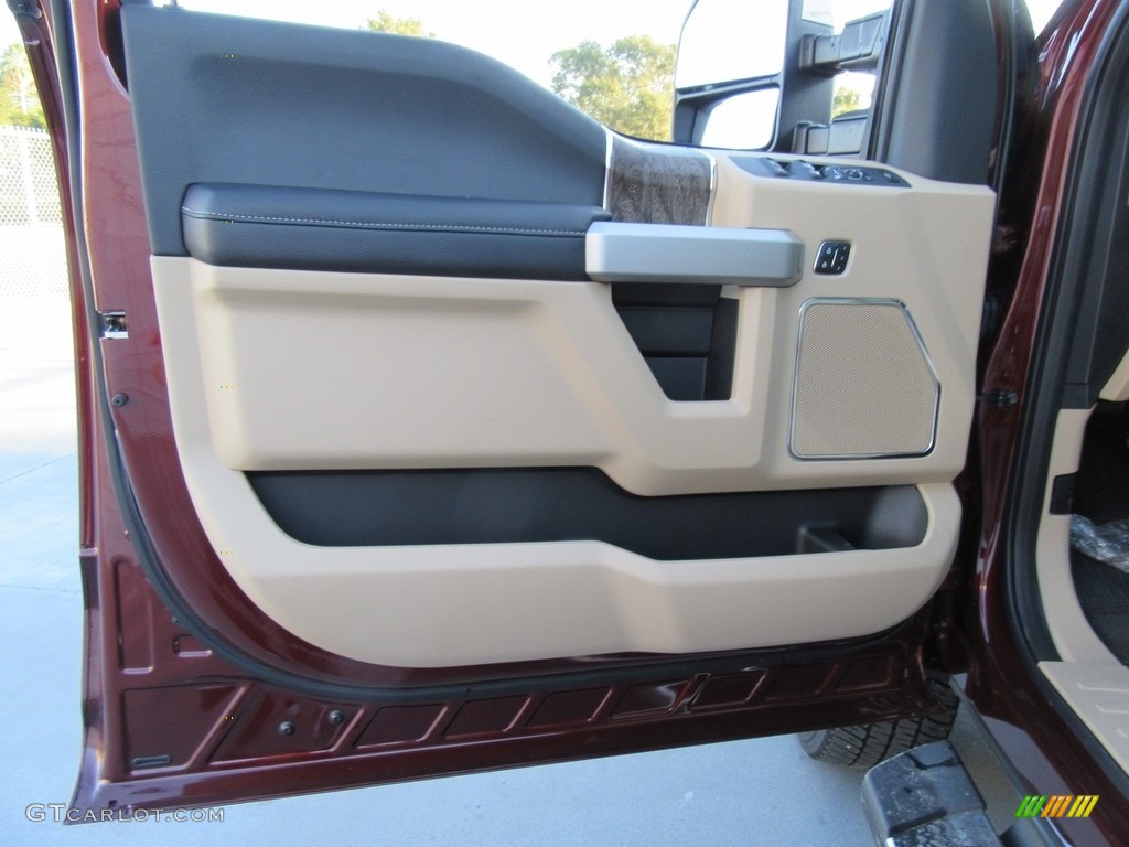 2017 Ford F250 Super Duty Lariat Crew Cab 4x4 Camel Door Panel Photo #116603254
