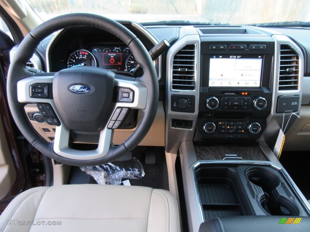 2017 Ford F250 Super Duty Lariat Crew Cab 4x4 Camel Dashboard Photo #116603374