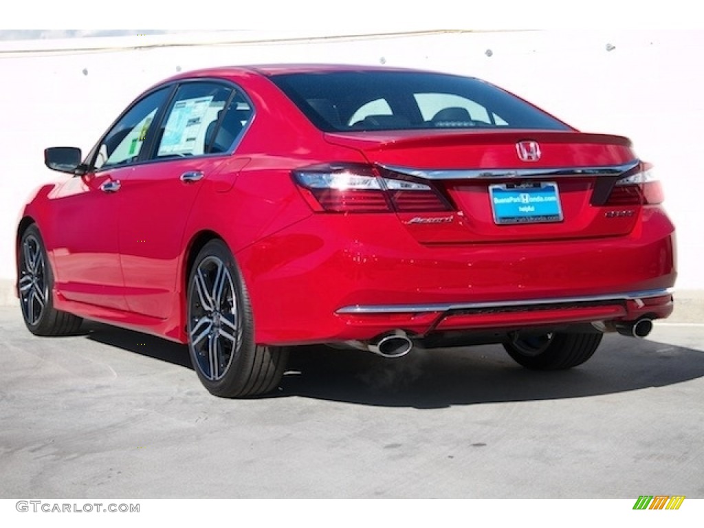 2017 Accord Sport Sedan - San Marino Red / Black photo #2