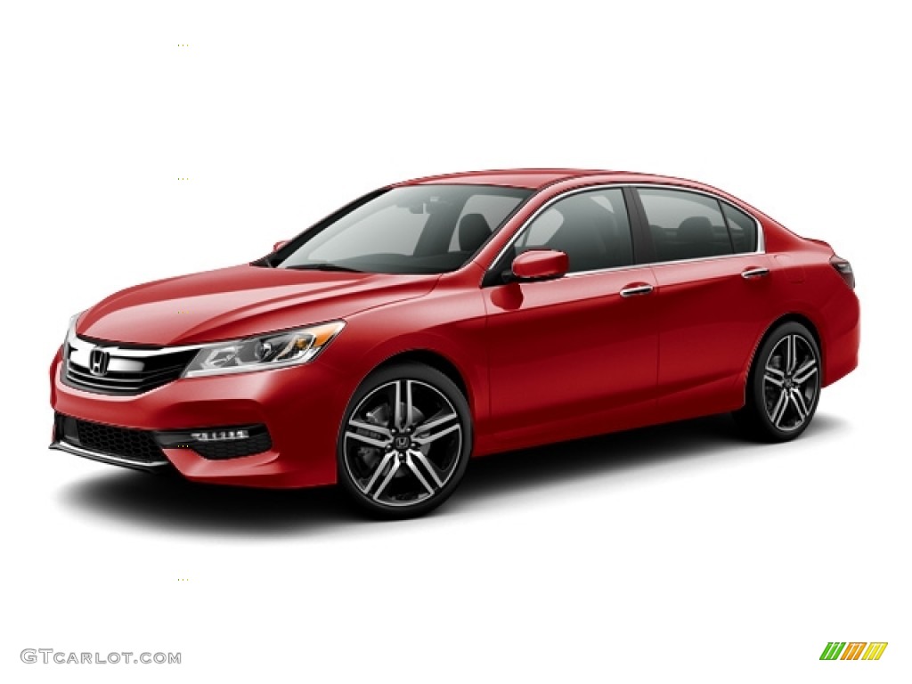 2017 Accord Sport Sedan - San Marino Red / Black photo #17