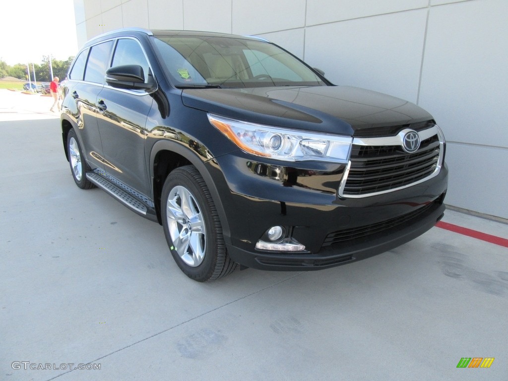 2016 Highlander Limited Platinum - Midnight Black Metallic / Almond photo #2