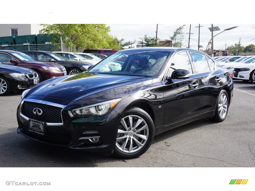 2014 Q 50 3.7 AWD Premium - Black Obsidian / Graphite photo #1