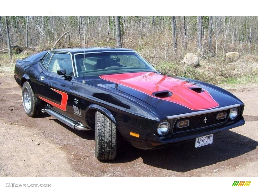 1971 Mustang Mach 1 - Black / Black photo #4