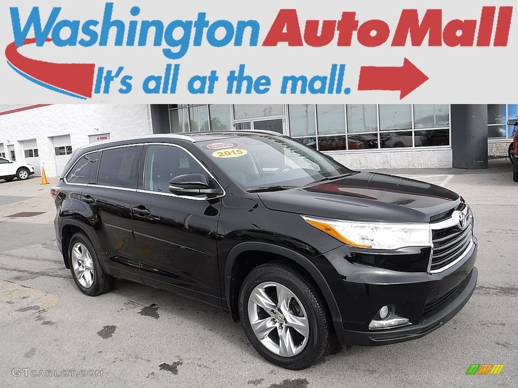 2015 Highlander Limited AWD - Attitude Black Metallic / Black photo #1