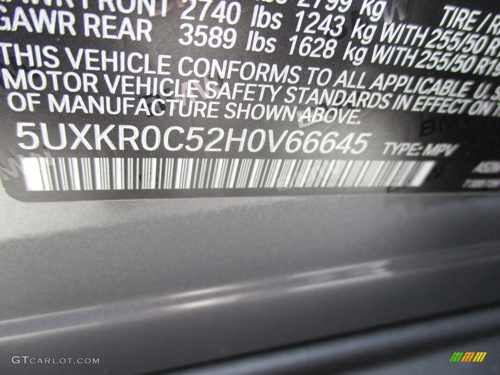 2017 X5 xDrive35i - Space Gray Metallic / Black photo #19