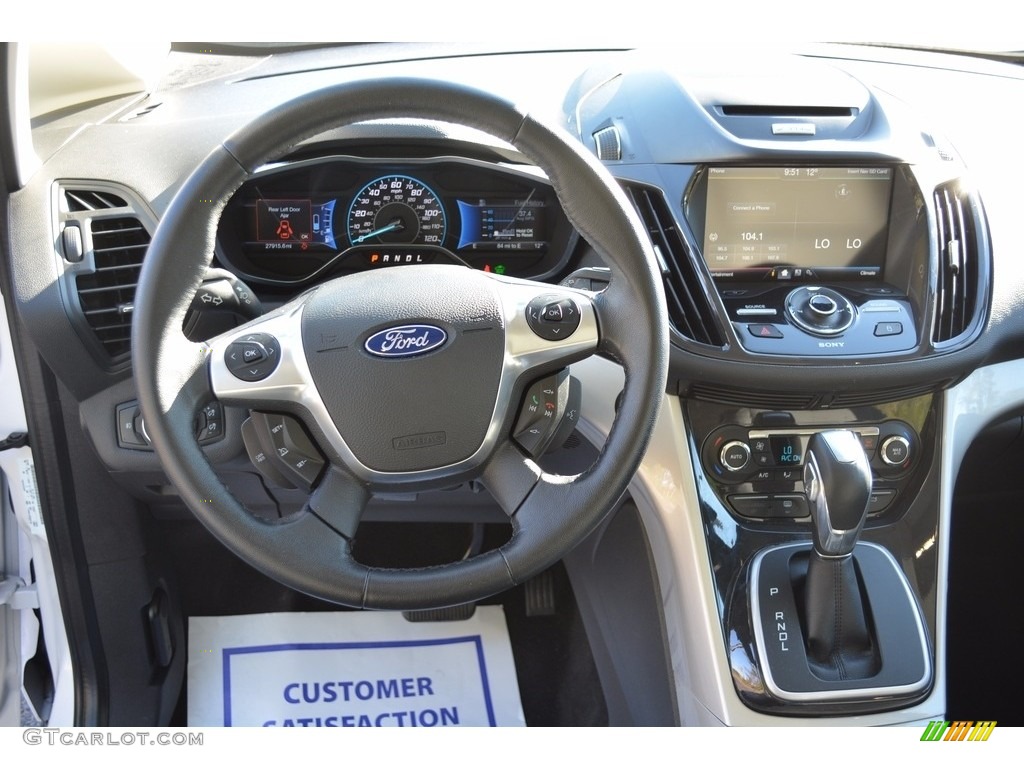 2015 C-Max Hybrid SEL - White Platinum Tricoat / Charcoal Black photo #20