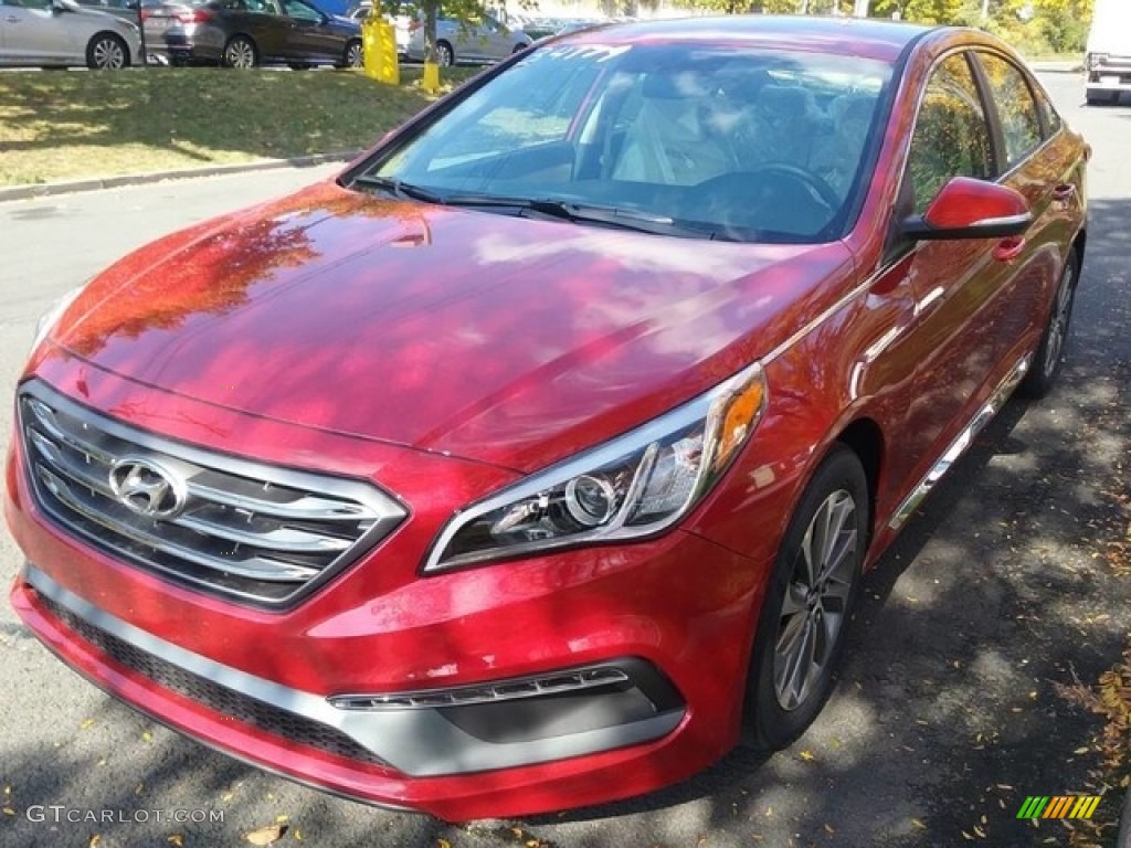 2017 Sonata Sport - Scarlet Red / Beige photo #1
