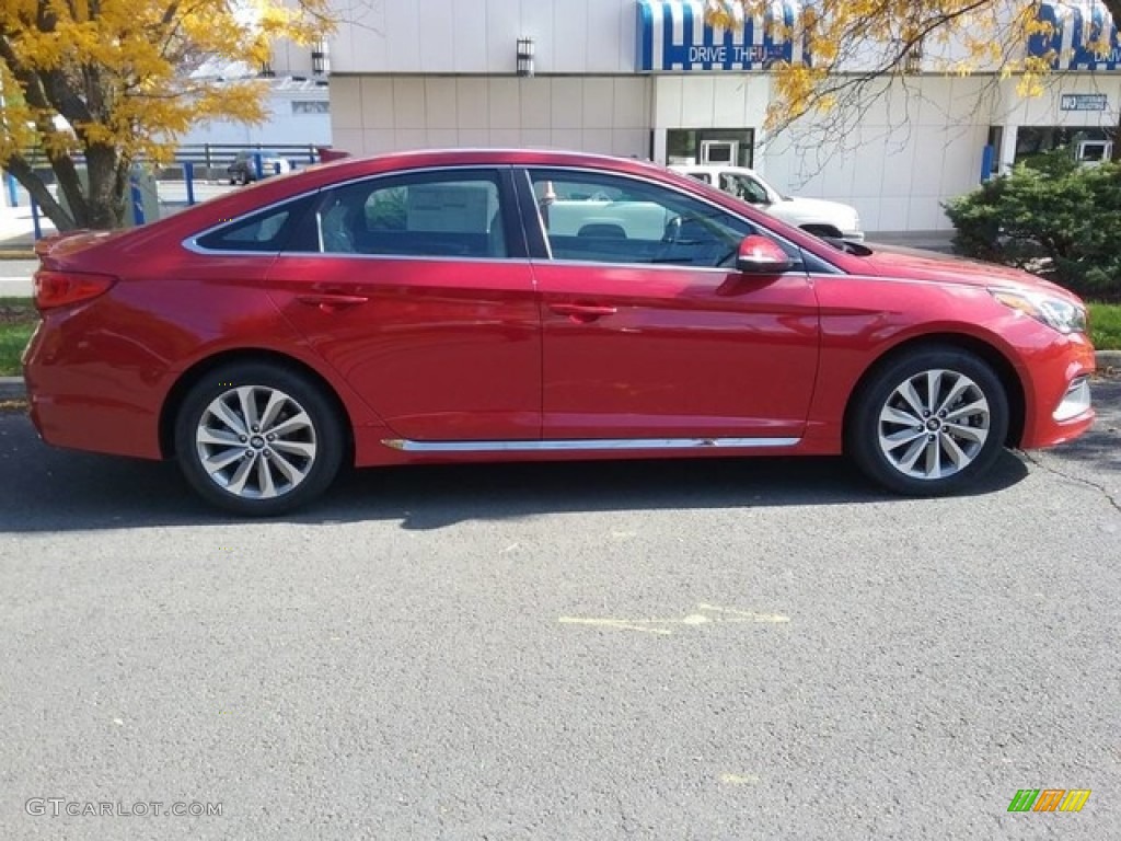 Scarlet Red 2017 Hyundai Sonata Sport Exterior Photo #116616026
