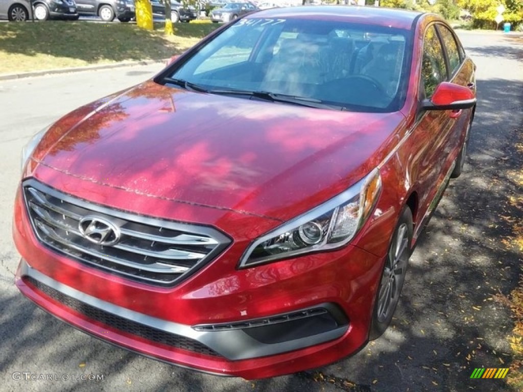 Scarlet Red Hyundai Sonata