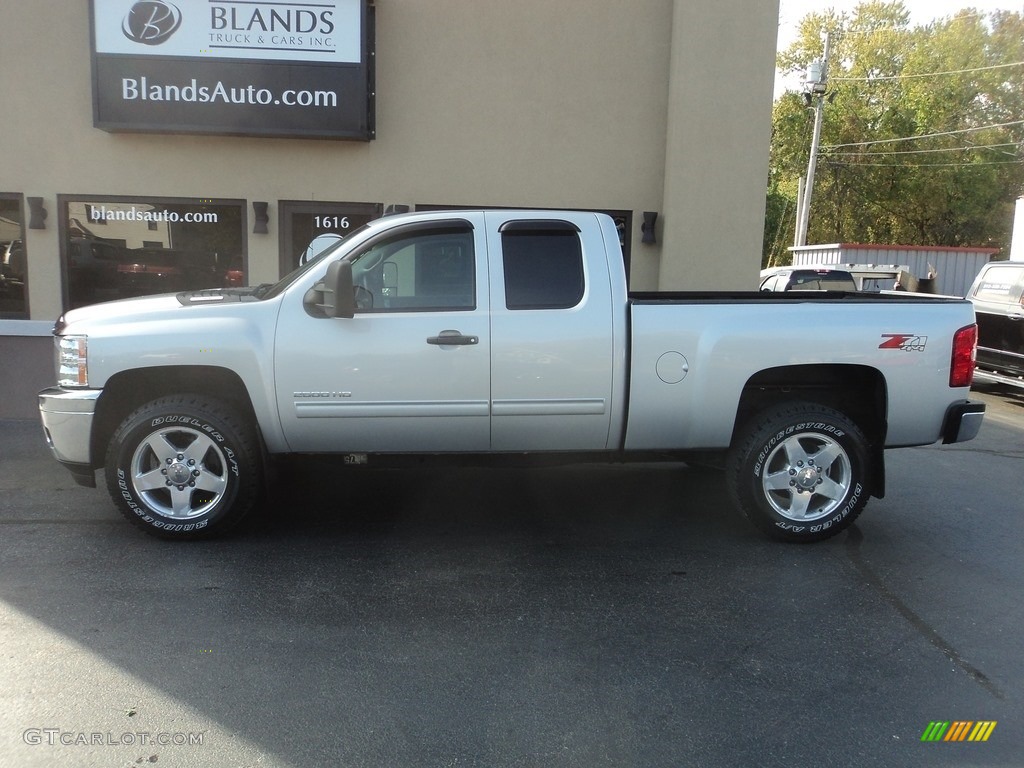2011 Silverado 2500HD LT Extended Cab 4x4 - Sheer Silver Metallic / Ebony photo #1