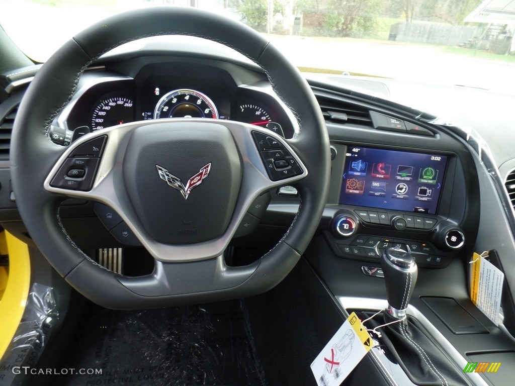 2017 Chevrolet Corvette Stingray Coupe Jet Black Steering Wheel Photo #116621777