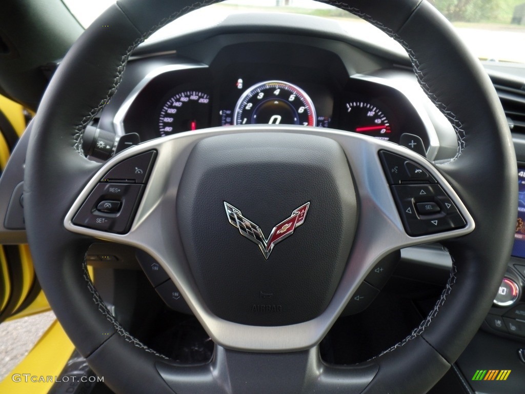 2017 Chevrolet Corvette Stingray Coupe Jet Black Steering Wheel Photo #116621795