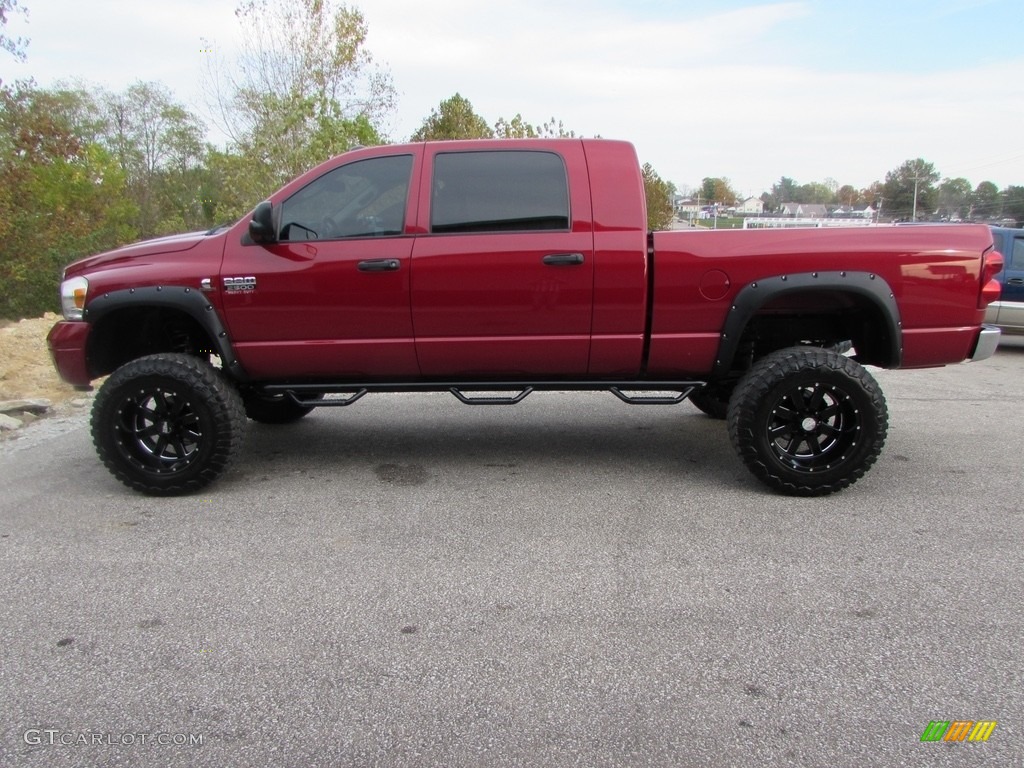 2008 Ram 2500 Laramie Mega Cab 4x4 - Inferno Red Crystal Pearl / Medium Slate Gray photo #1