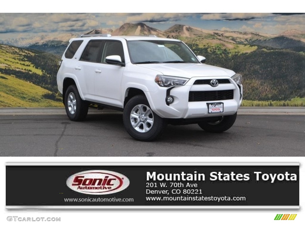 2016 4Runner SR5 4x4 - Super White / Black photo #1