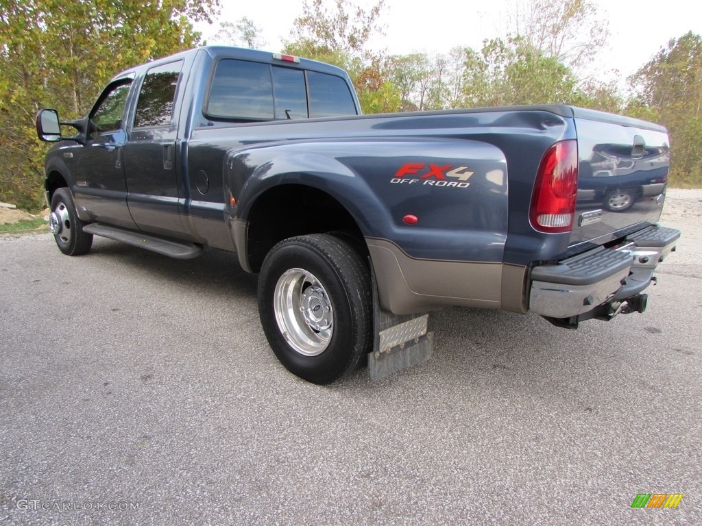 2005 F350 Super Duty Lariat Crew Cab 4x4 Dually - True Blue Metallic / Tan photo #5