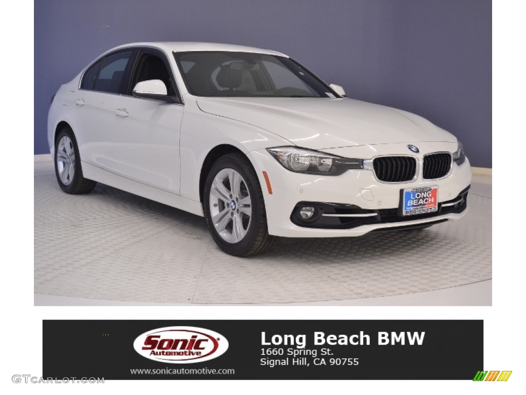 2017 3 Series 330i Sedan - Alpine White / Black photo #1