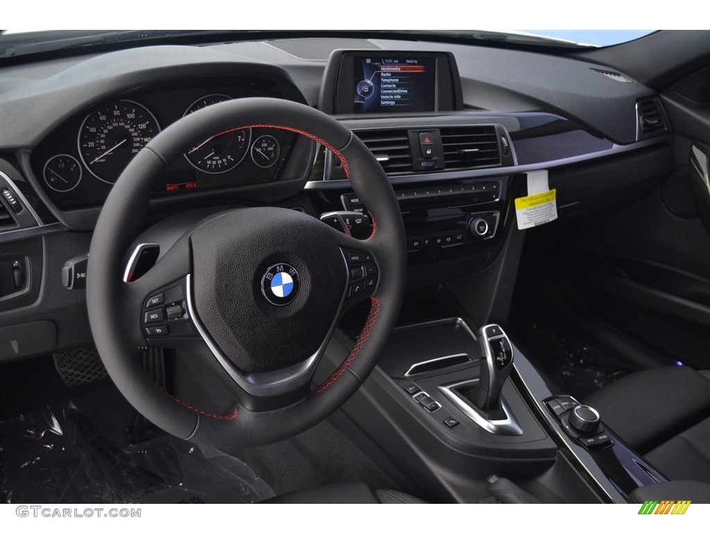 2017 BMW 3 Series 330i Sedan Black Dashboard Photo #116630351
