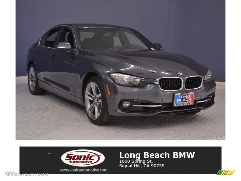 2017 3 Series 330i Sedan - Mineral Grey Metallic / Black photo #1